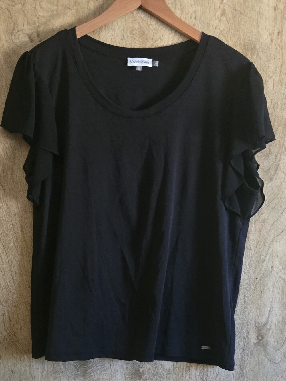 Calvin Klein Sheer Sleeve Tee